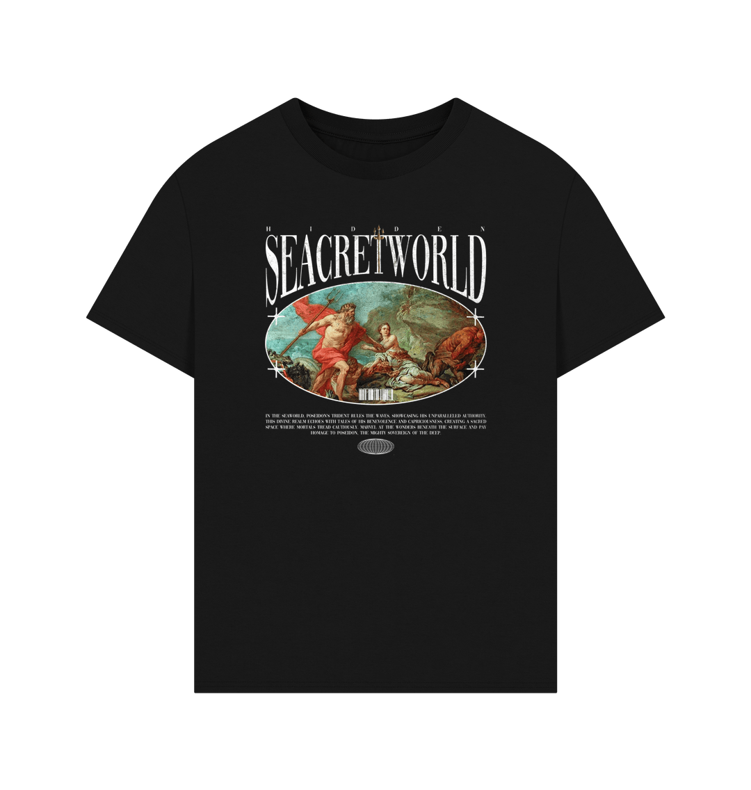 Black Mens - Oversized - Poseidon - T-Shirt
