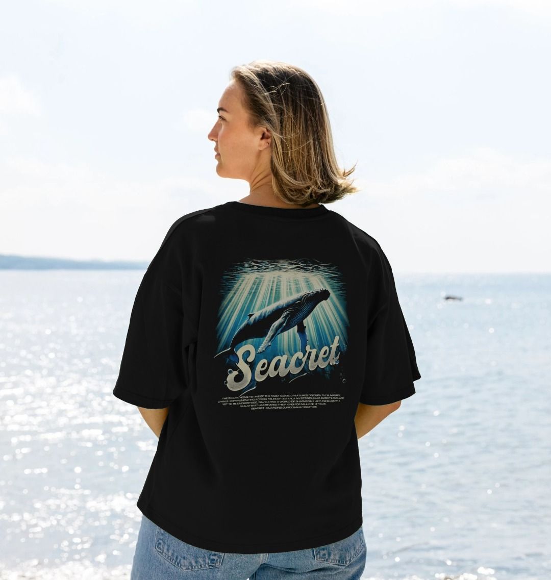 Womens Oversized Comfy T-Shirt | Humpback Whale