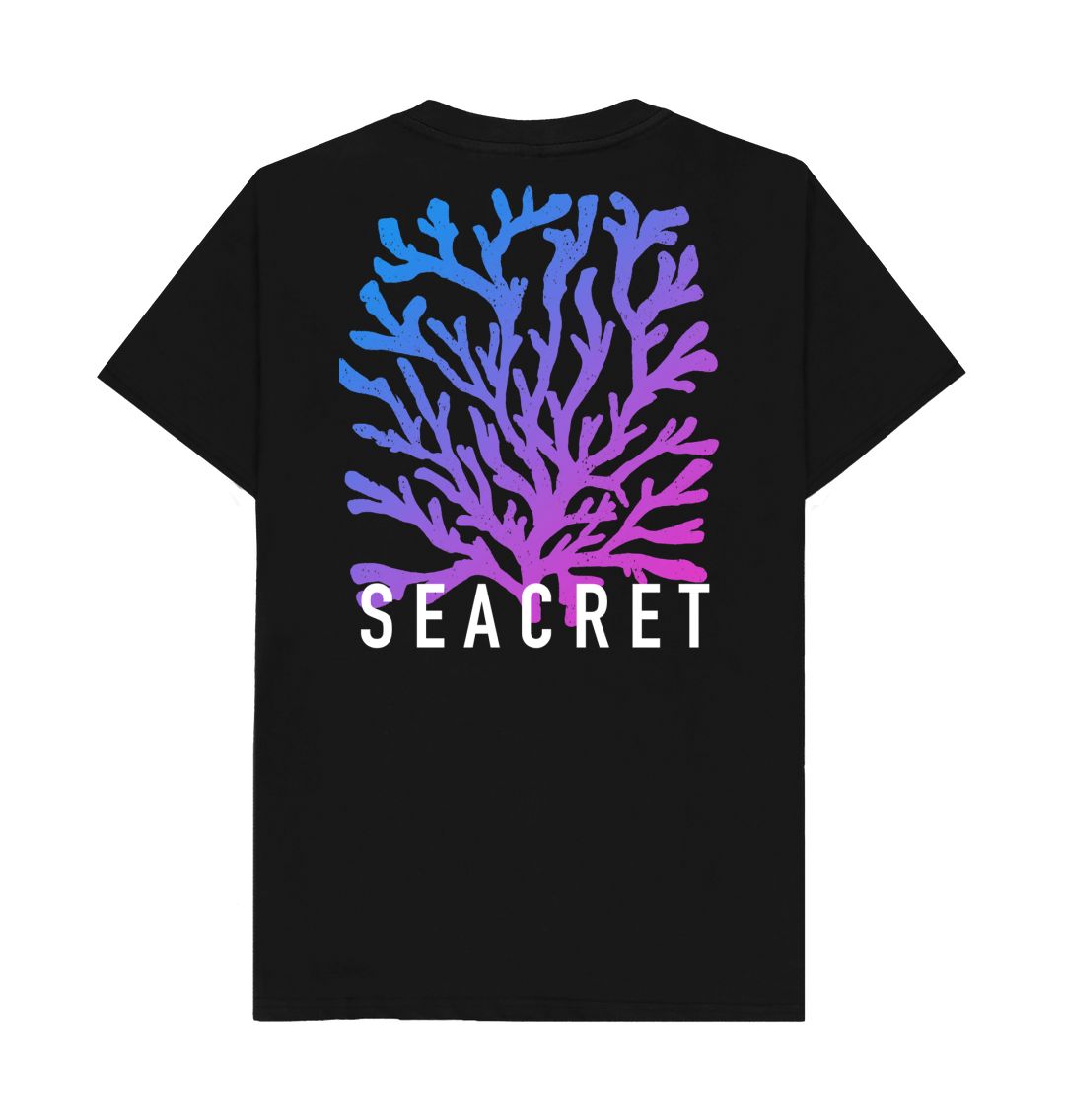 Experience ultimate comfort with Seacret's super soft, organic cotton T-shirt featuring a vibrant coral print. This men’s sustainable hoodie is perfect for eco-conscious ocean enthusiasts. Made from sustainable organic cotton, it supports marine conservation and helps combat plastic pollution in the ocean. Remill and recycle at end of life