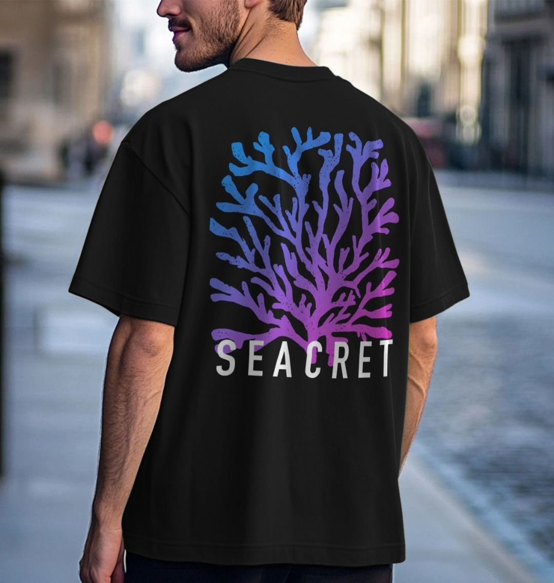 Mens Oversized Seacret Coral T-Shirt