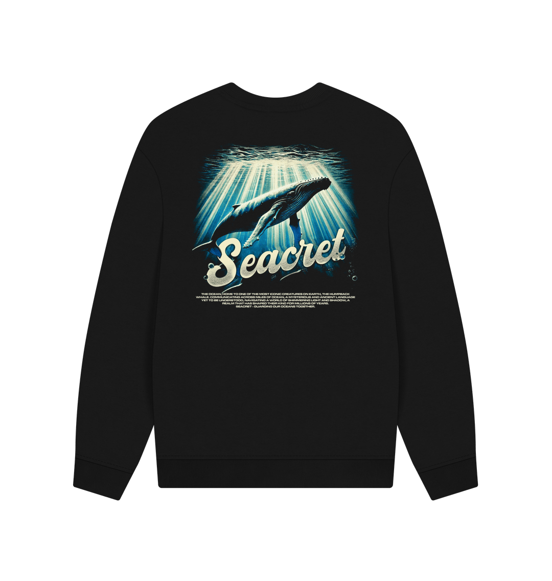 Mens Jumper Black Humpback Whale