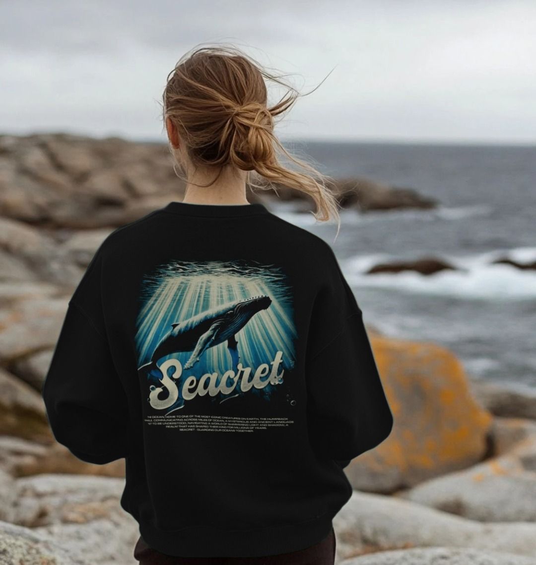 Womens Comfy Oversized Jumper | Humpback Whale