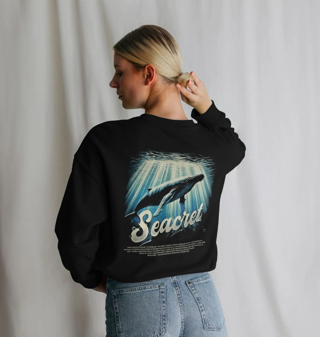 Womens Comfy Oversized Jumper | Humpback Whale