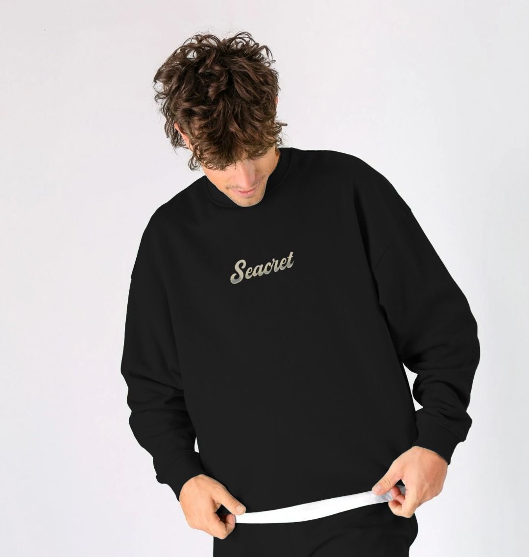 Mens Jumper Black Humpback Whale